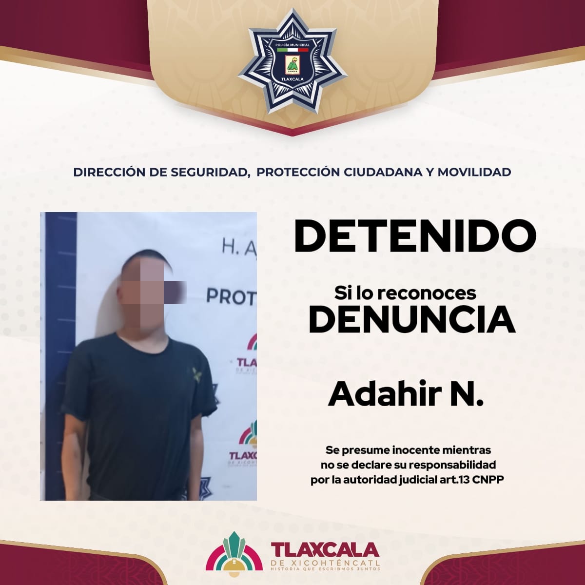 Policía Municipal de Tlaxcala saca de las calles a exhibicionista